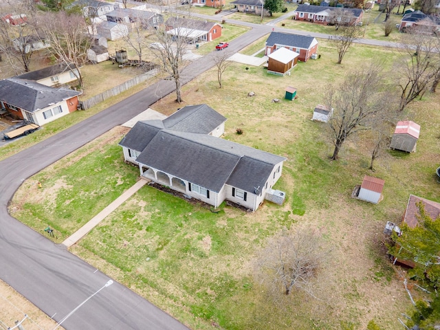 aerial view with a residential view