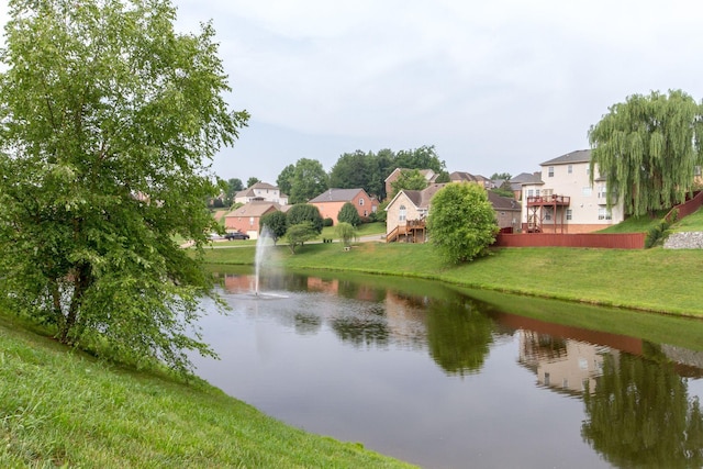 property view of water featuring a residential view