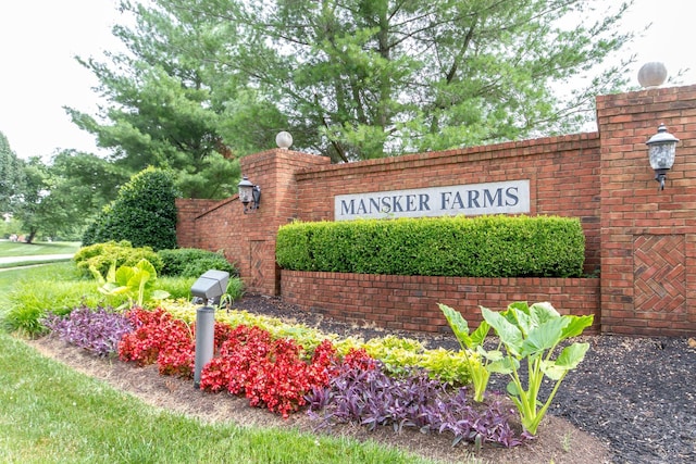 view of community sign