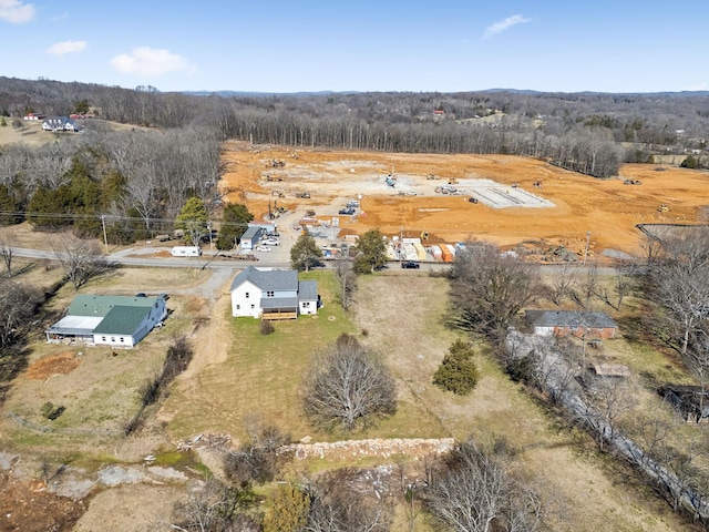 drone / aerial view featuring a rural view