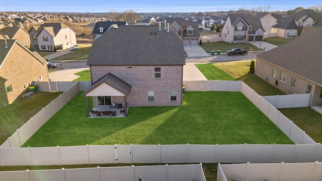 birds eye view of property featuring a residential view