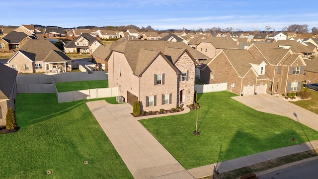 drone / aerial view with a residential view