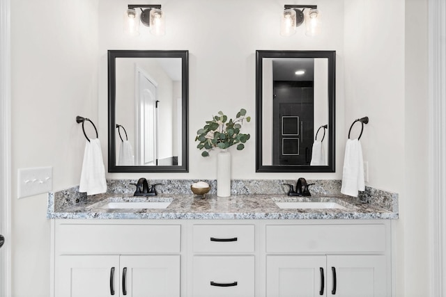 full bathroom with double vanity