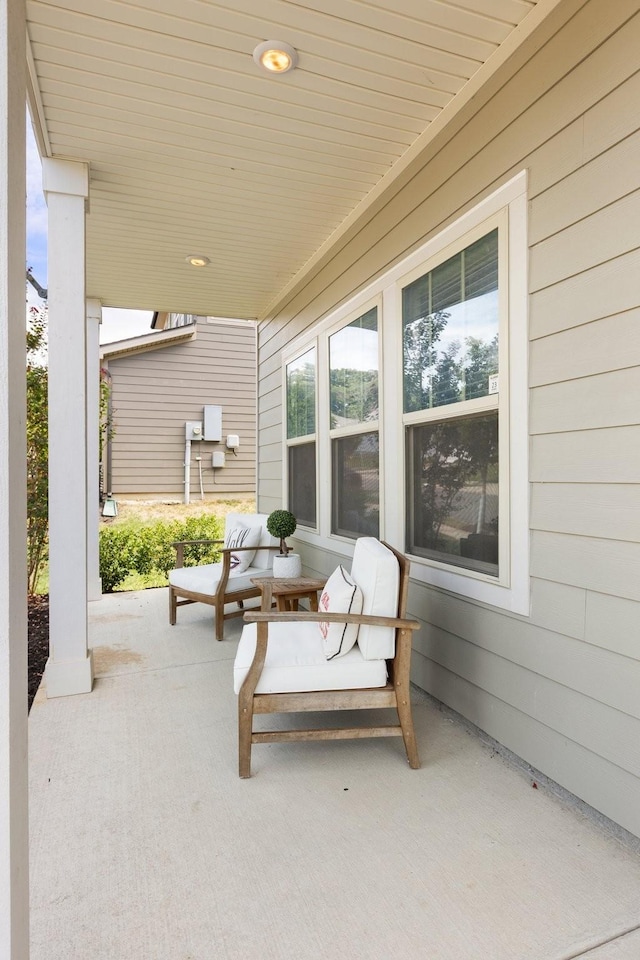 view of patio / terrace with a porch