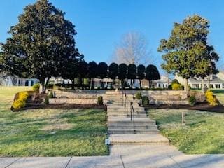 view of community with a lawn