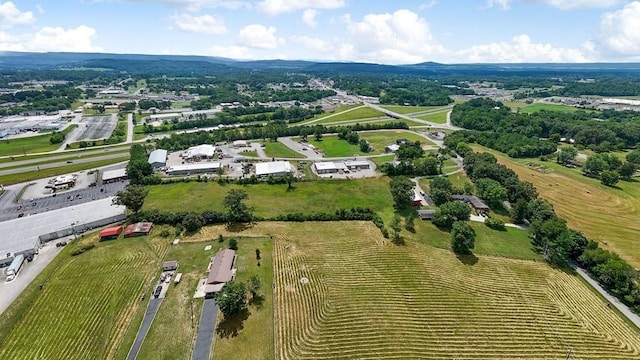 aerial view with a rural view