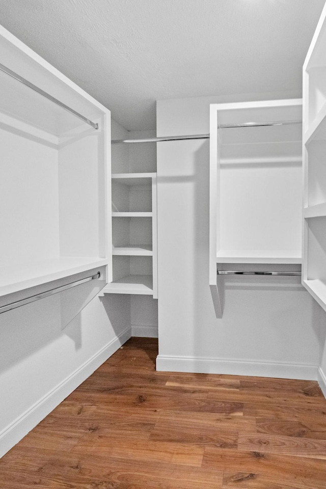 spacious closet featuring wood finished floors