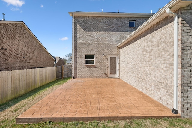 exterior space featuring a fenced backyard