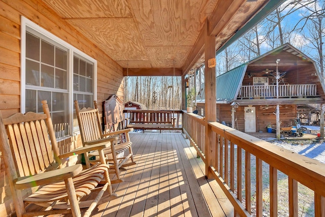 view of wooden terrace