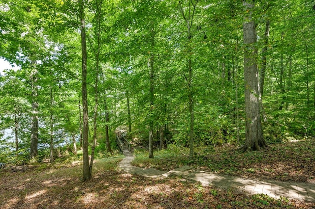 view of landscape with a view of trees