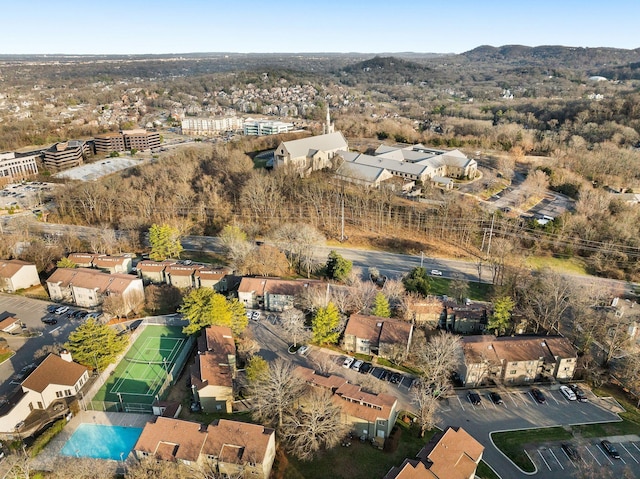 aerial view featuring a residential view