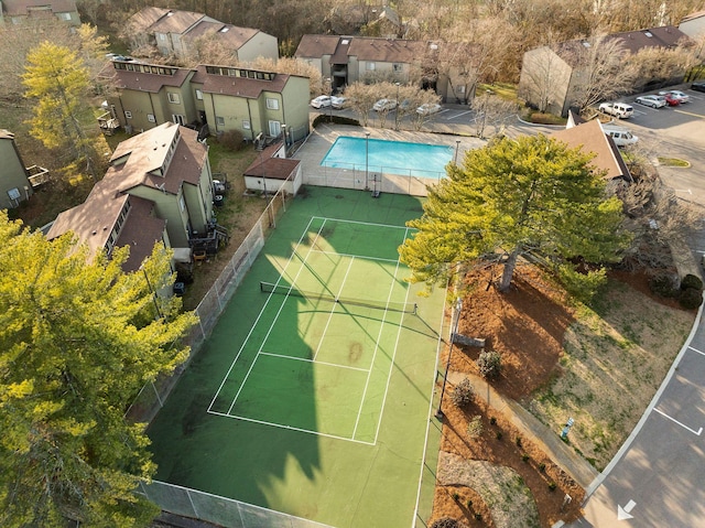 birds eye view of property featuring a residential view