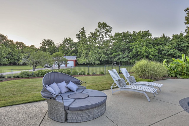 view of patio / terrace with a fenced backyard