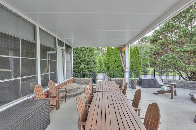 view of patio / terrace with outdoor dining area