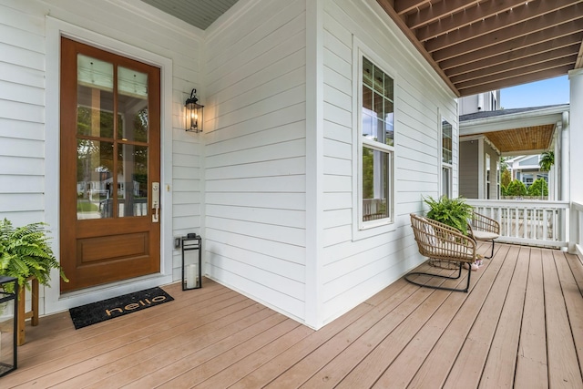 exterior space with a porch