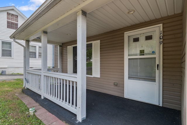 view of patio / terrace with a porch