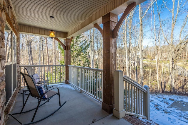 view of patio / terrace featuring covered porch