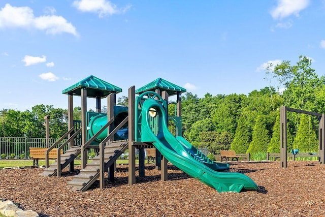 community playground featuring fence