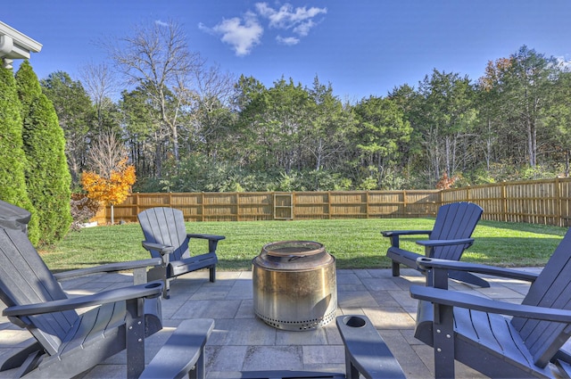 view of patio / terrace with a fenced backyard