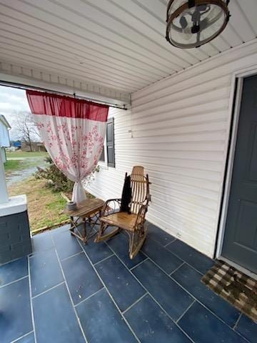 view of patio with a porch