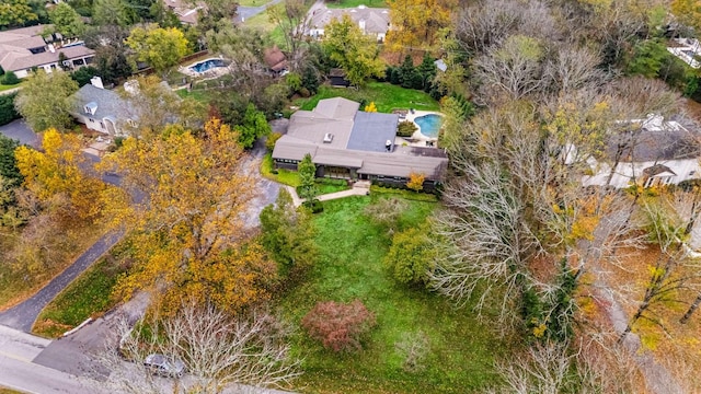 drone / aerial view featuring a residential view