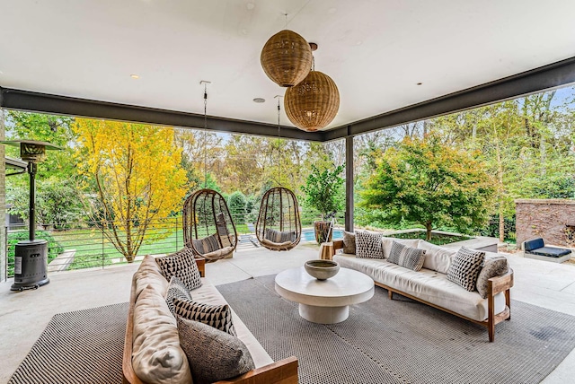 view of patio featuring outdoor lounge area