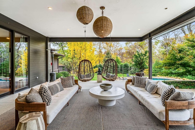 view of sunroom / solarium