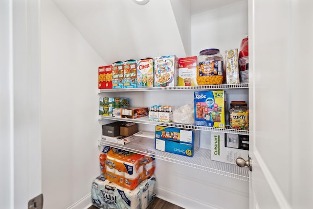 view of pantry