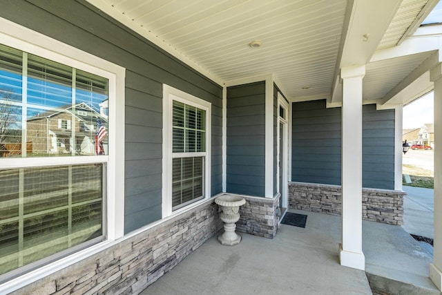 view of patio / terrace with a porch