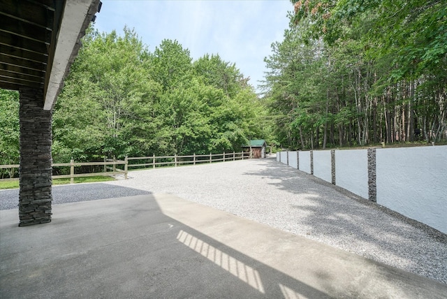 101 Dakota Ln, Spencer, TN 38585 - view of patio / terrace featuring a view of trees