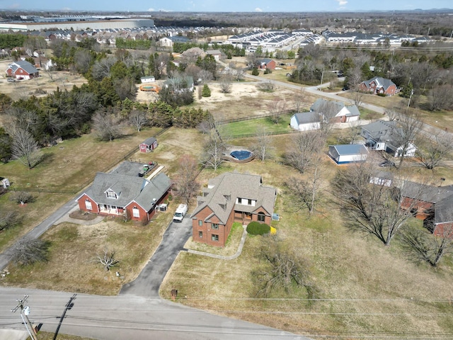 bird's eye view with a residential view