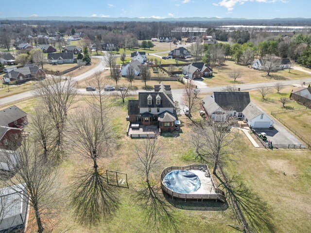 drone / aerial view featuring a residential view