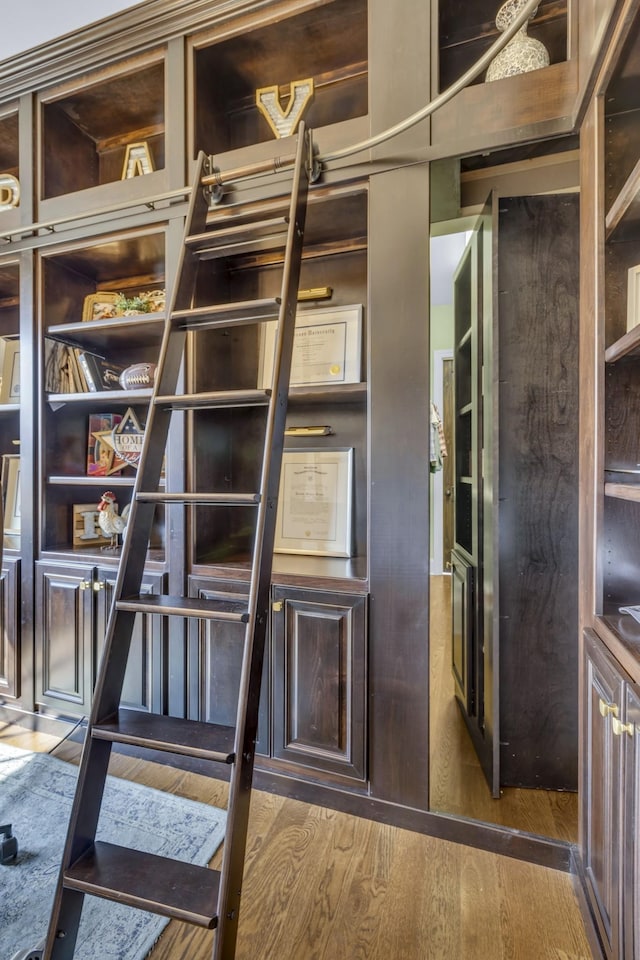 interior space with wood finished floors