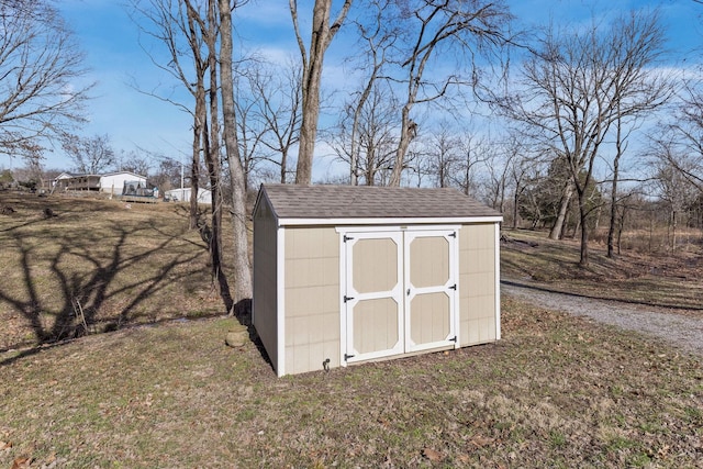 view of shed