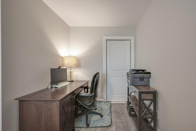 office area with baseboards