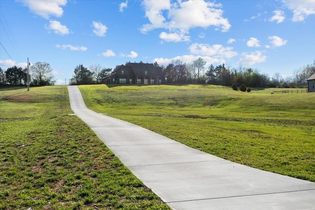 view of community with a lawn