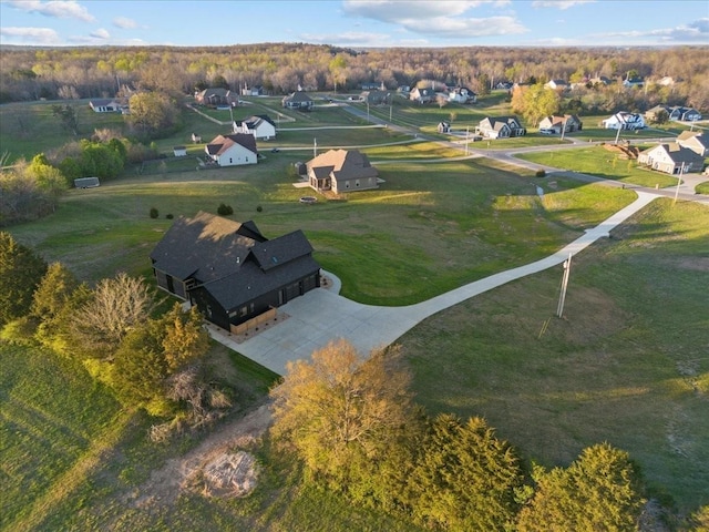 drone / aerial view featuring a residential view