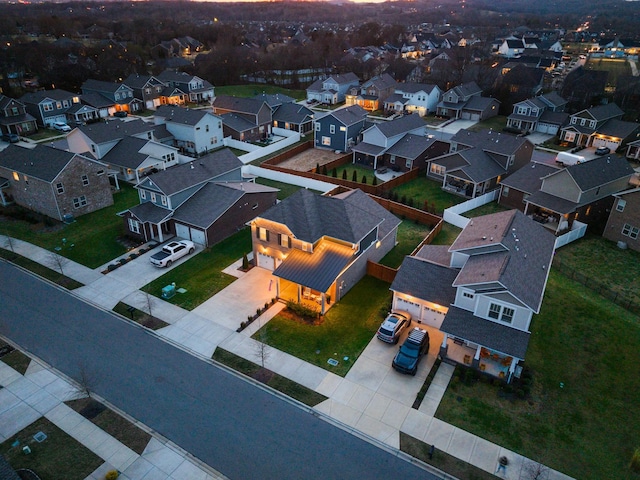 birds eye view of property featuring a residential view