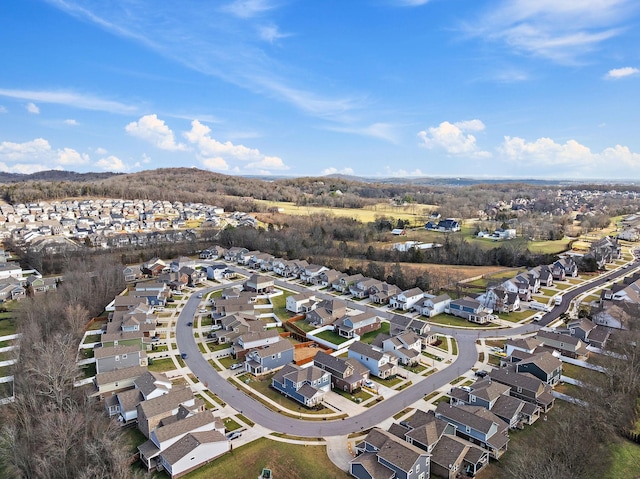 bird's eye view featuring a residential view