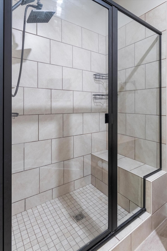 full bathroom with a stall shower