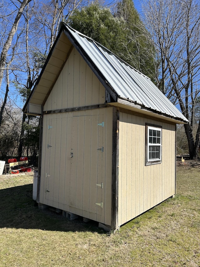 view of shed