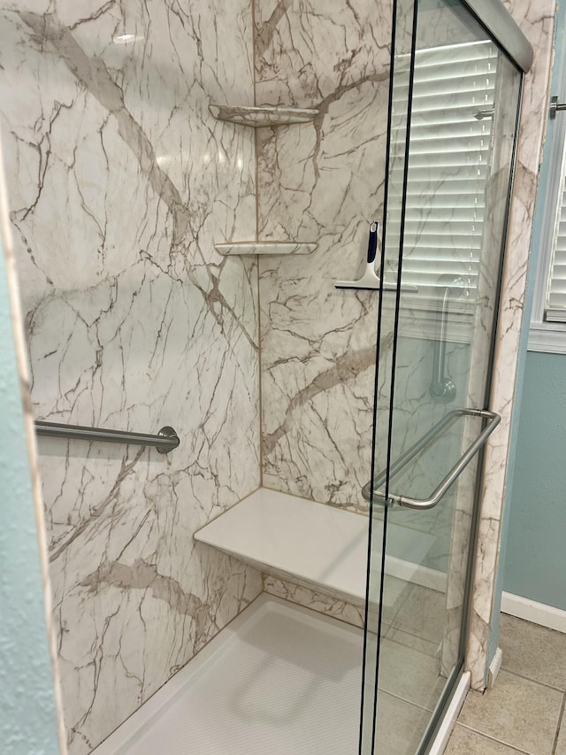 403 Bryan Blvd, Manchester, TN 37355 - full bathroom with a marble finish shower and baseboards