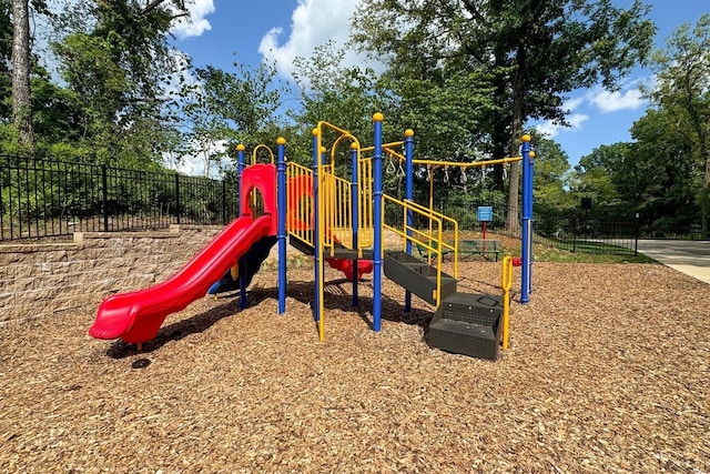 communal playground with fence