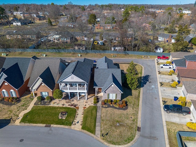 aerial view featuring a residential view