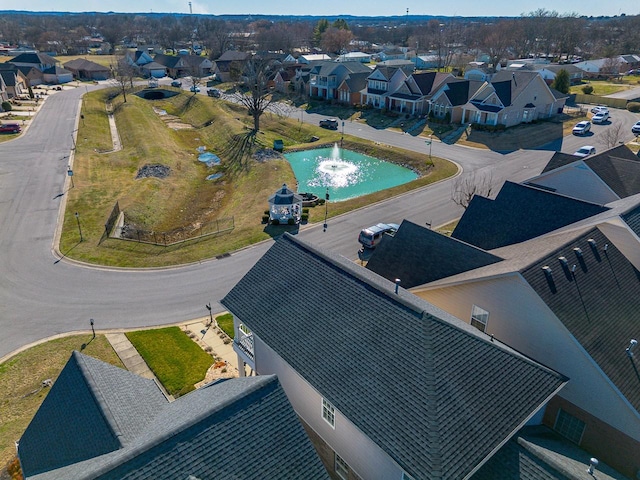 bird's eye view with a residential view