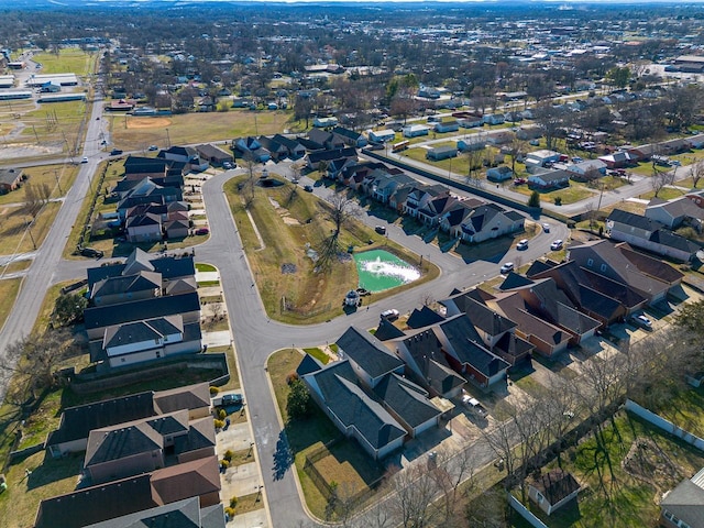 aerial view featuring a residential view