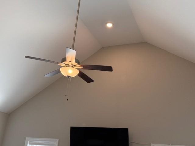 room details featuring recessed lighting and ceiling fan