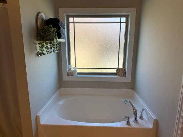 full bath featuring a garden tub