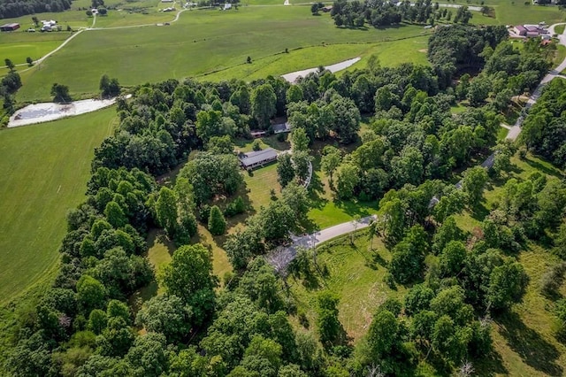 aerial view featuring a rural view