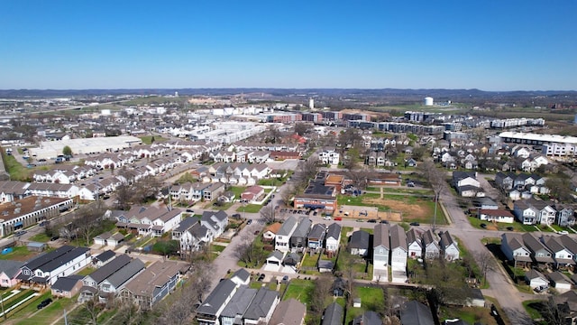 drone / aerial view with a residential view